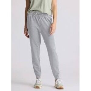 Free Fly Womens Bamboo Fleece Joggers Light Heather Gray Sz L NWT Gym Athleisure